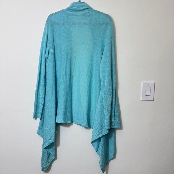 Lilly Pulitzer Women's Open Front Cardigan Size L/XL Blue 100% Linen Long Sleeve - Picture 3 of 5